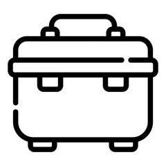 portable fridge outline icon