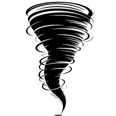 Tornado wind silhouette