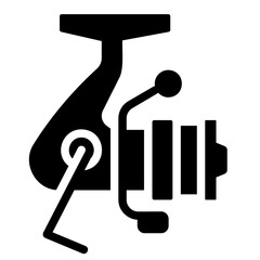 fishing reel glyph icon