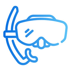 diving goggles gradient icon