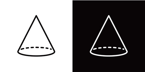 シンプルな円錐のラインアイコン