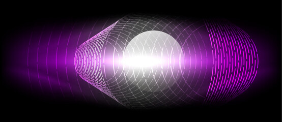 Neon wave lines with blend effect. Vector Illustration For Wallpaper, Banner, Background, Card, Book Illustration, landing page