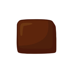 Chocolate piece drawing doodle icon cute cartoon vector illustration