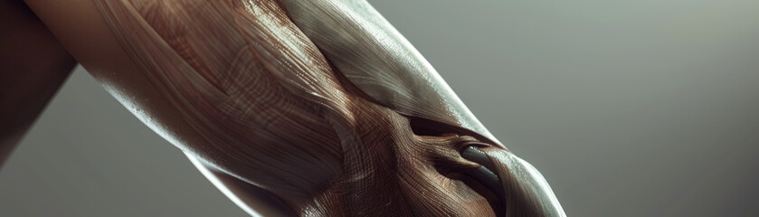 Obraz premium Hyper-realistic illustration of human muscle joint