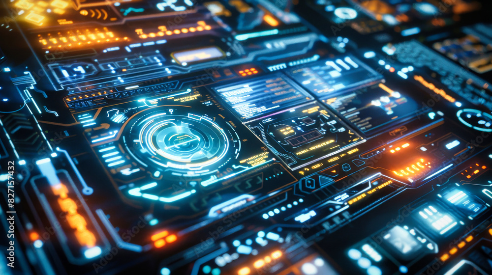 Poster abstract generic hologram interface