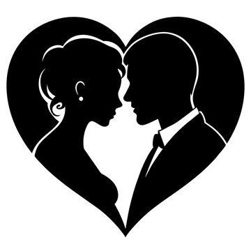 recommend clip art:  Intricate Romantic Couple silhouette