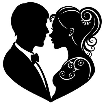 recommend clip art:  Intricate Romantic Couple silhouette