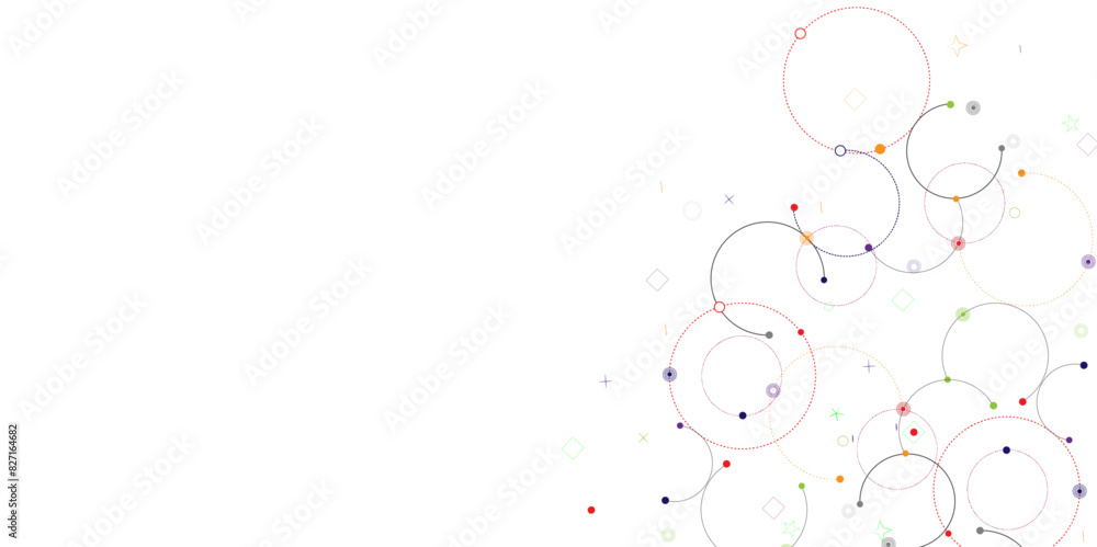 Poster Vectors Big data visualization, Plexus circles connection for global communication, science and technology background design.