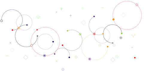 Vectors Big data visualization, Plexus circles connection for global communication, science and technology background design.