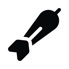 An icon of archery arrow in unique design style