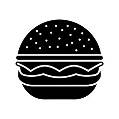burger icon vector art illustration