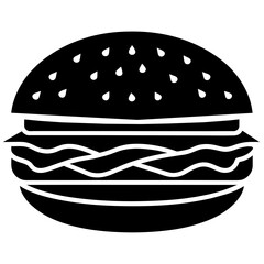 burger icon vector art illustration