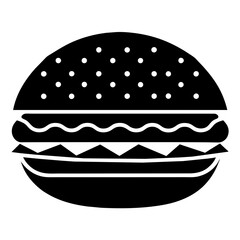 burger icon vector art illustration