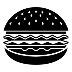 burger icon vector art illustration