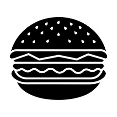 burger icon vector art illustration