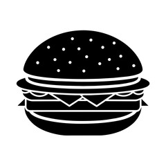 burger icon vector art illustration