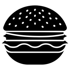 hamburger burger icon vector art illustration