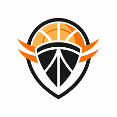 Basketball team emblem logo design vector art illustration
