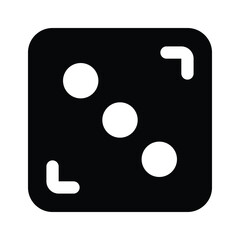 Casino game accessories icon, ludo dice game vector design
