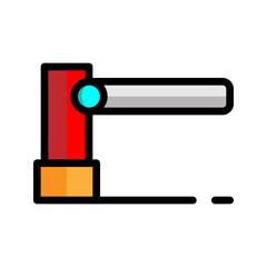 Gate flat icon. editable parking area entrance symbol. Vector Illustrations.