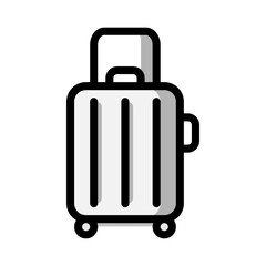 Travel bag flat icon. editable travel suitcase symbols. Vector Illustrations.