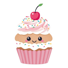 cupcake with cherry