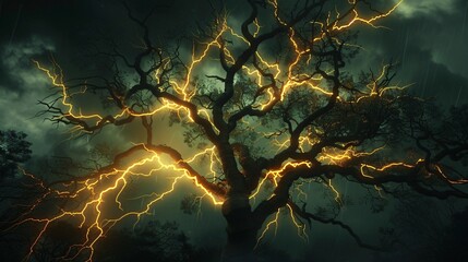 thunder and tree