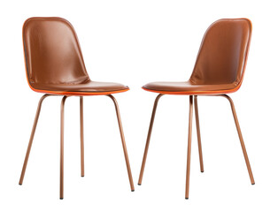 Modern two chairon white background