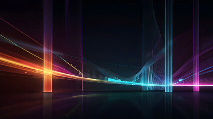 Leon Effect Glowing Lines on Bright Backgrounds ai generative