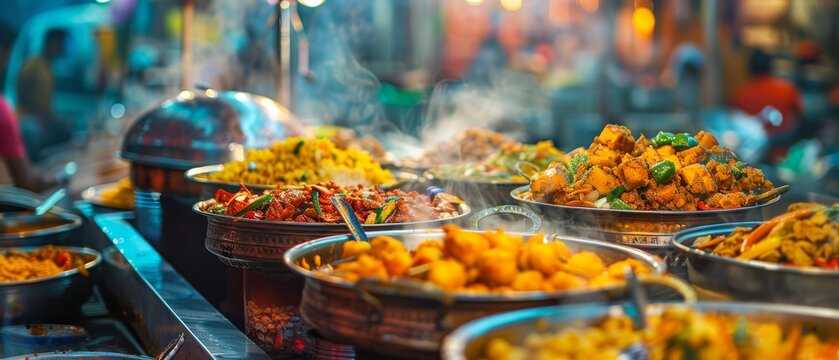 Ethnic Street Food  Vibrant street food scenes from different cultures