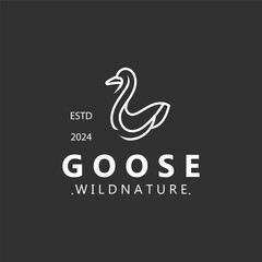 Fototapeta premium Animal Goose bird nature logo with modern style inspiration. premium design