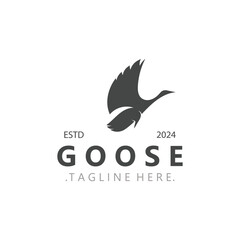 Animal Goose bird nature logo with modern style inspiration. premium design