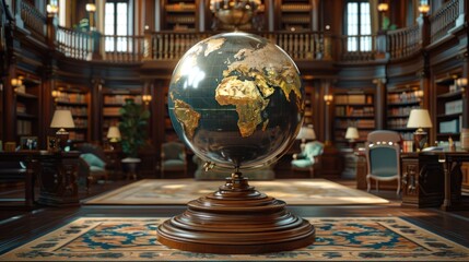 Classic Globe Surrounded Objects