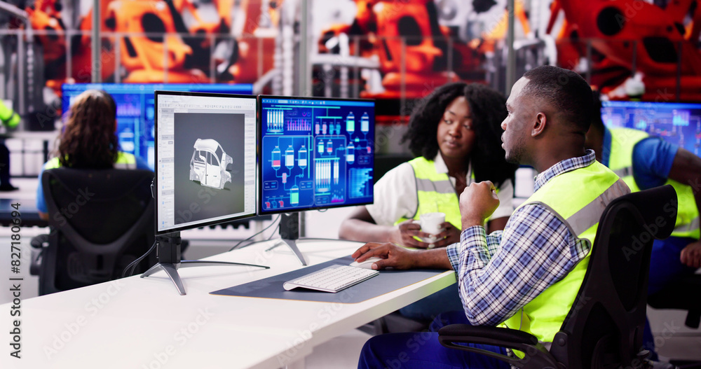 Poster engineer operators using scada system