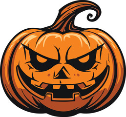 Scary Halloween pumpkin face