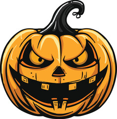 Scary Halloween pumpkin face