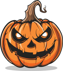 Scary Halloween pumpkin face