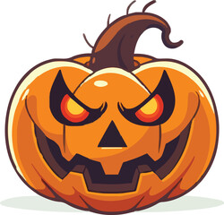 Scary Halloween pumpkin face