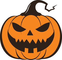 Scary Halloween pumpkin face