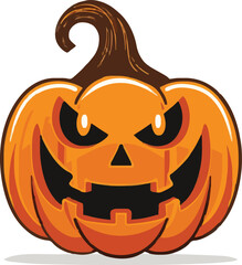 Scary Halloween pumpkin face