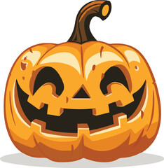 Scary Halloween pumpkin face