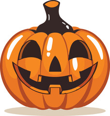 Scary Halloween pumpkin face