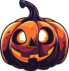 Scary Halloween pumpkin face