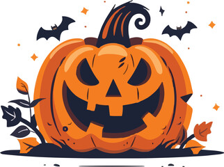 Scary Halloween pumpkin face