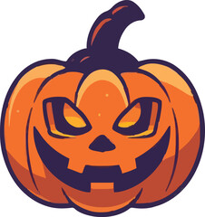 Scary Halloween pumpkin face