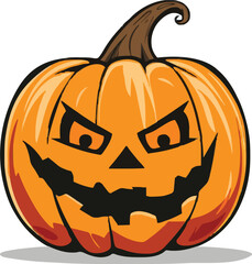 Scary Halloween pumpkin face