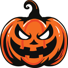 Scary Halloween pumpkin face