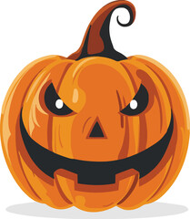 Scary Halloween pumpkin face