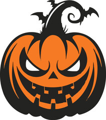 Fototapeta premium Scary Halloween pumpkin face