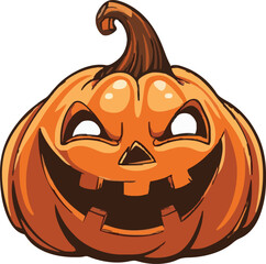 Scary Halloween pumpkin face